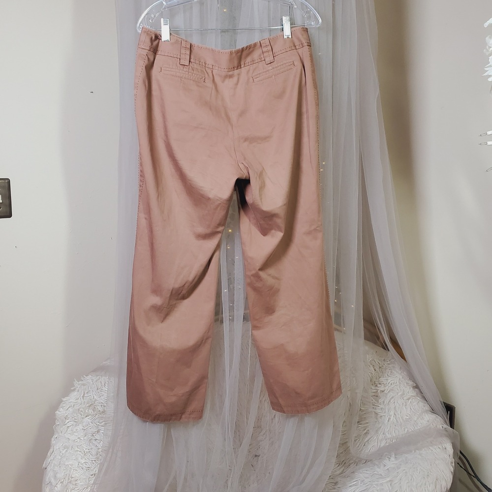Vtg Y2K Anthropologie Elevenses Wide Leg Trousers Pants Boho Size 8 Dusty Pink - Picture 3 of 5